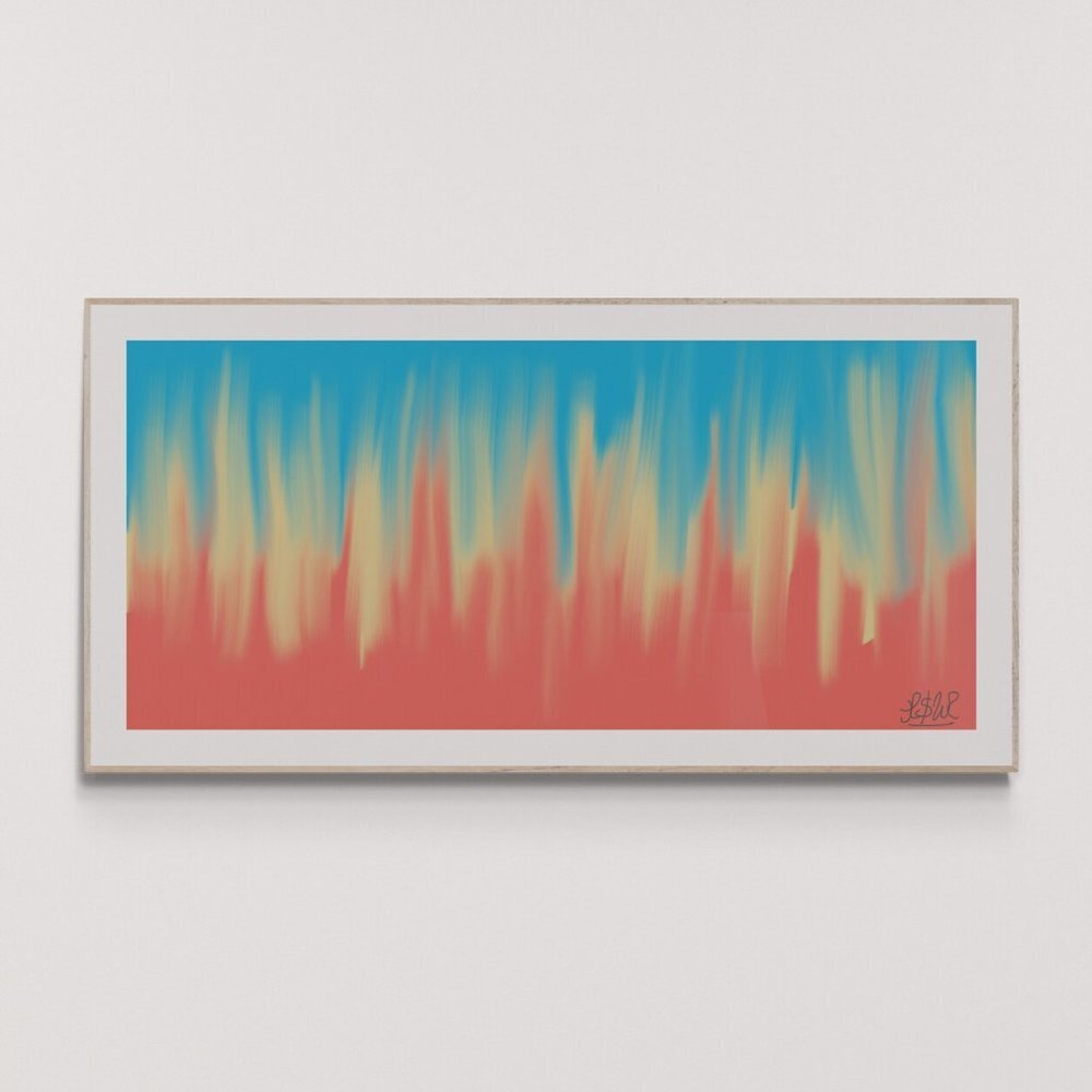 Flame Abstract | Modern Wall Art Decor | Minimalist Digital Prints